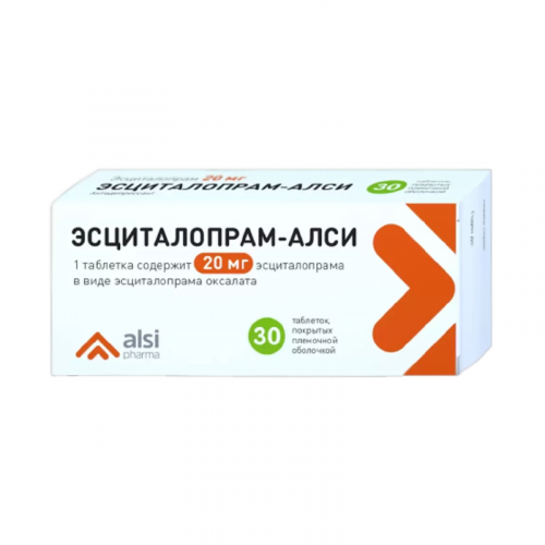 Эсциталопрам-Алси таблетки 20 мг 30 шт