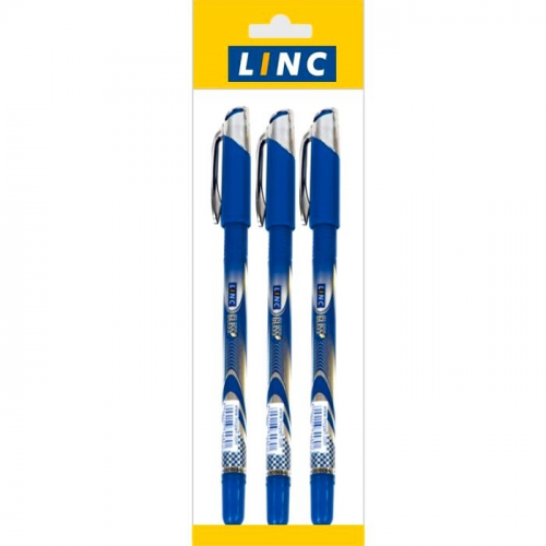 Набор ручек шариковых Linc Gliss 1210F /blue/ 3, синяя, 0,7 мм, 3 шт