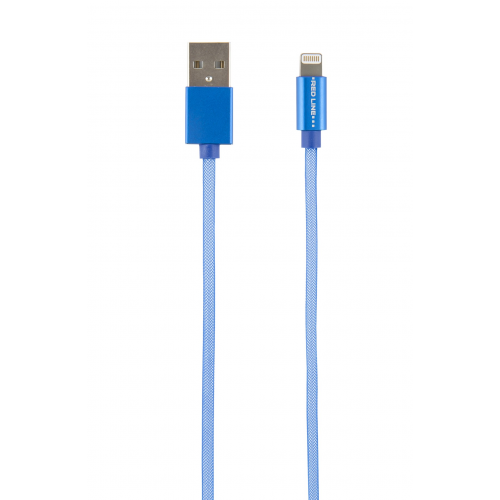 Кабель Red Line USB - 8-pin MFI fishnet, круглый, Blue