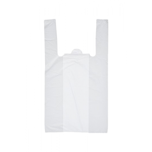 Пакет-майка пнд белый 15 мкм (30+18х55 см, 100 штук в упаковке) артикул: 551687