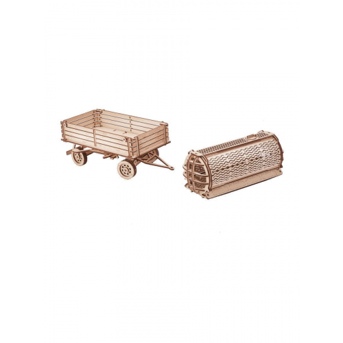 Сборная деревянная модель Wood Trick "Прицепы для трактора", 153 детали