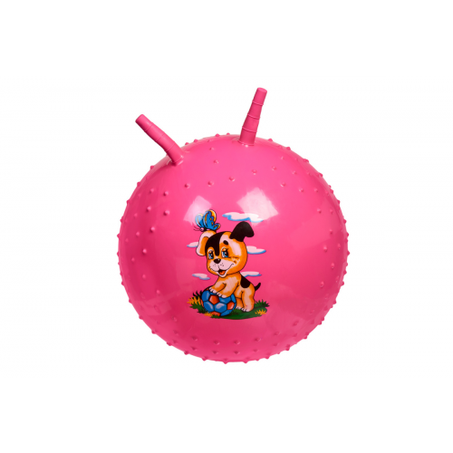 Детский массажный гимнастический мяч, цвет: розовый