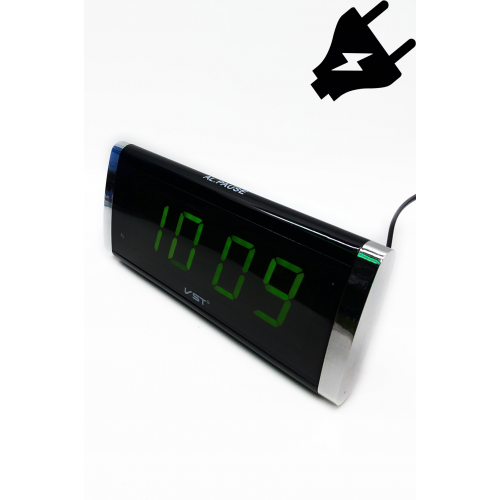 Электронные часы светящее сетевые (Зелёный) 00000035434 VST-730-2