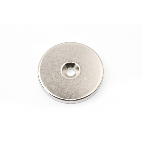 Неодимовый магнит диск Forceberg 40х5 мм с зенковкой 5/10, 2 шт