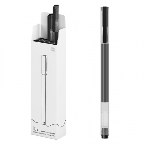 Набор ручек гелевых Xiaomi Mi Jumbo Gel Pen MJZXB02WC, черные, 0,5 мм, 10 шт