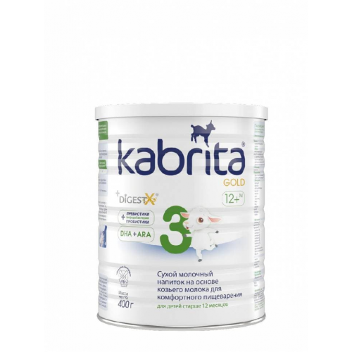 Детское молочко Kabrita® 3 Gold на козьем молоке для комфортного пищеварения, с 12м, 400 г