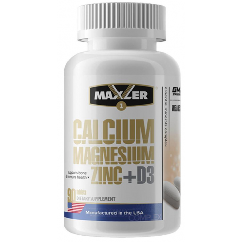 Кальций Maxler Calcium, Magnesium, Zinc 90 таблеток