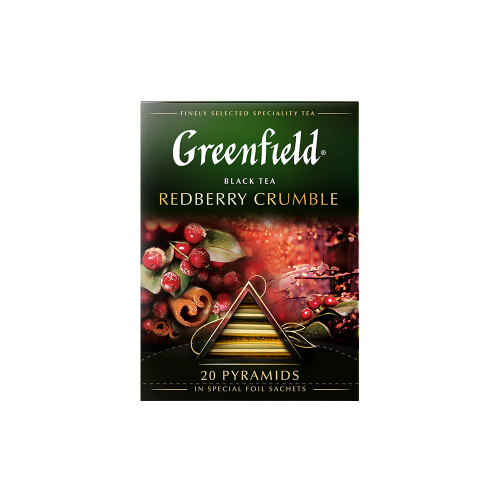 Чай черный в пирамидках Greenfield Redberry Crumble 20 пакетиков