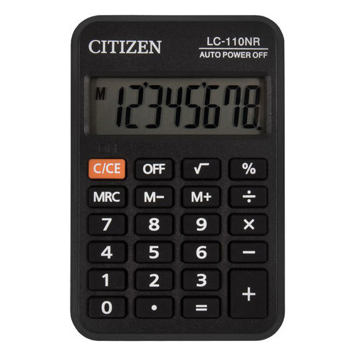 Калькулятор карманный BUSINESSLINE PRO, 8 разр., батарейка, разм. 88*58*11мм, черный, карт