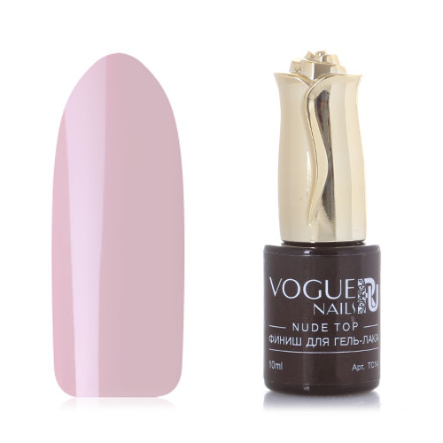 Топ Vogue Nails Nude камуфлирующий бледно-розовый без эффектов без липкого слоя 10 мл