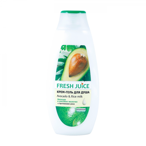 Крем-гель для душа Fresh Juice Avocado&Rice milk 400 мл