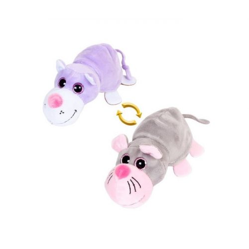 Мягкая игрушка Junfa toys Перевертыши Мышка/Кошка, 16 см