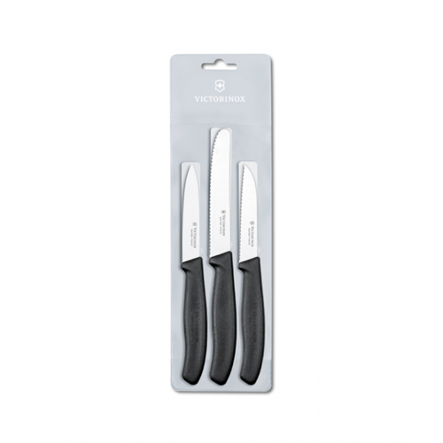 Набор ножей Victorinox кухонный, 3 предмета, черный