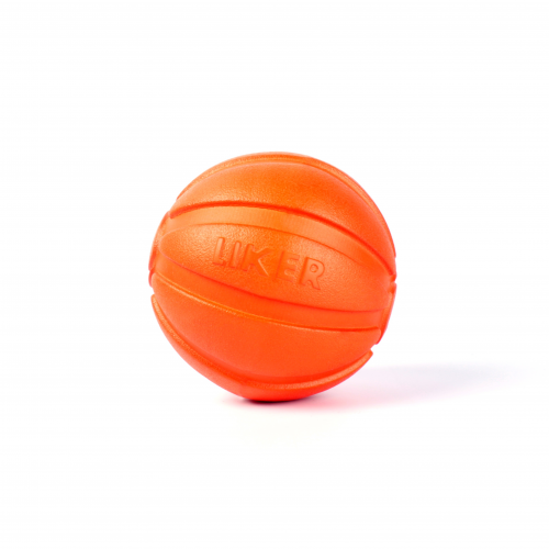 Мячик для собак крупных пород LIKER, оранжевый, 9 см