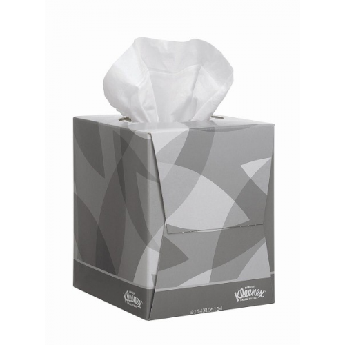 Бумажные салфетки для лица Kleenex в квадратной коробке 2 слоя 20х21 см 88 шт