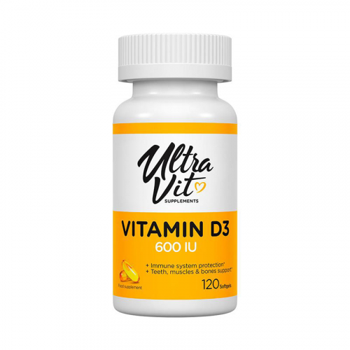 Витамины UltraVit VPLab Vitamin D3 600 IU капсулы 120 шт