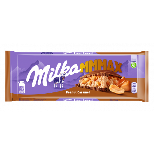Шоколад трехслойный Milka арахис и карамель 276 г