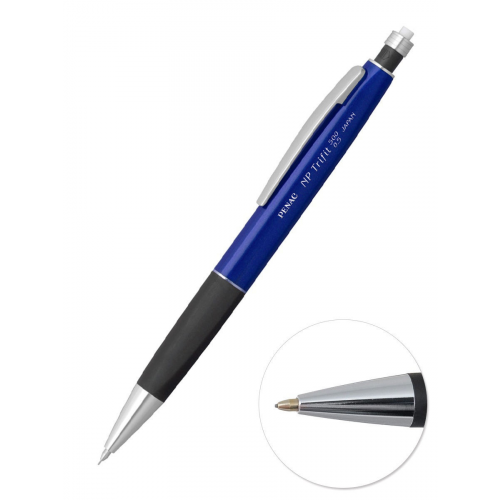 Механический карандаш с ластиком HB 0,5мм PENAC NP-Trifit 500, корпус синий