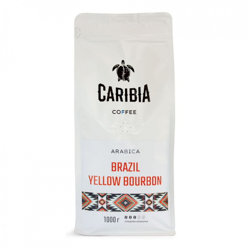 Кофе Caribia "Arabica Brazil Yellow Bourbon", в зёрнах, 1 кг