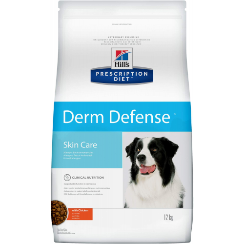 Сухой корм для собак Hill's Prescription Diet Derm Defense Skin Care, курица, 12кг