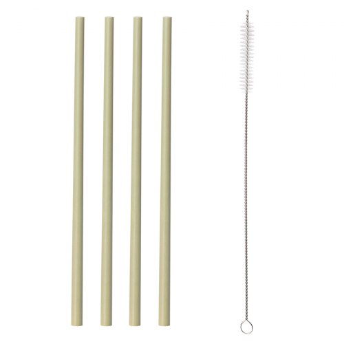 Набор из 4 соломинок из бамбука и щеточки colour Typhoon