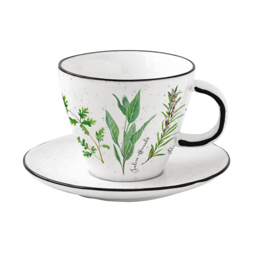 Чашка с блюдцем Herbarium 250мл EASY LIFE