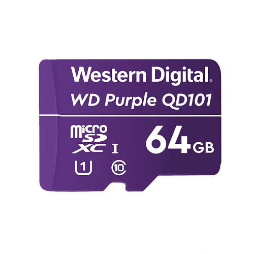 Карта памяти WD Purple SC QD101 Ultra Endurance MicroSDXC 64ГБ Class 10 UHS 1 (U1)