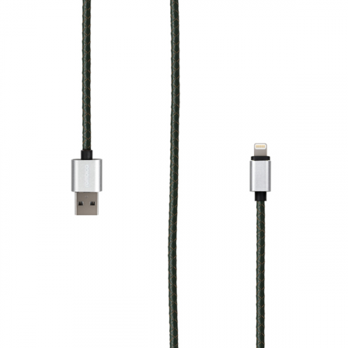 Кабель Rombica Digital IL-01, USB - Apple Lightning 1 м, темно-зеленый