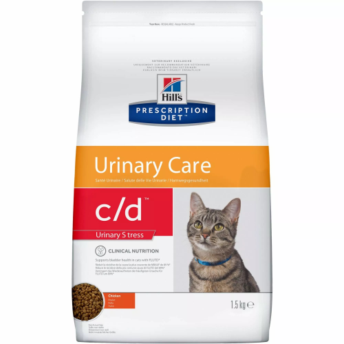 Сухой корм для кошек Hill's Prescription Diet Urinary Stress, при МКБ, курица, 1,5кг