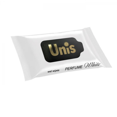 Влажные салфетки антибактериальные Invista Unis White, аромат свежести, 15 штук
