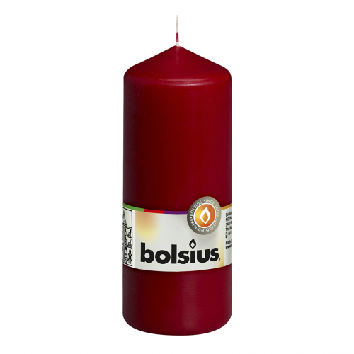 Свеча столбик Bolsius 150*60 мм темно-красная