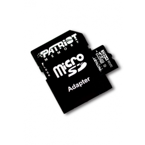 Карта памяти Patriot microSDHC (Class 10) 32 Гб + адаптер (PSF32GMCSDHC10)