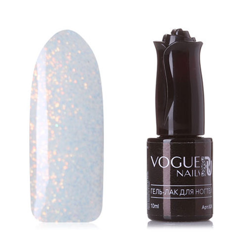 Гель-лак Vogue Nails на прозрачной подложке с блестками полупрозрачный 10 мл