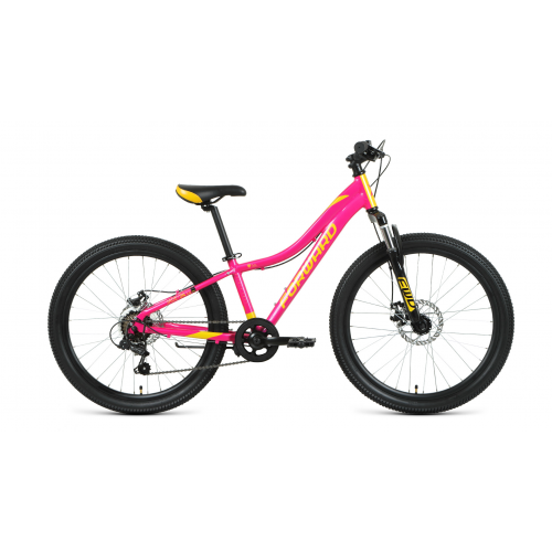 Велосипед Forward Jade 24 2.0 Disc 2021 12" розовый/золотой