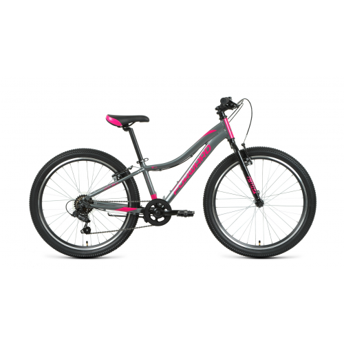 Велосипед Forward Jade 24 1.0 2021 12" серый/розовый