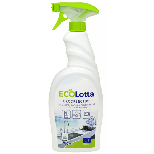 Чистящие ср-во для очистки кухонных поверхностей и бытовой техники EcoLOTTA, 750 мл
