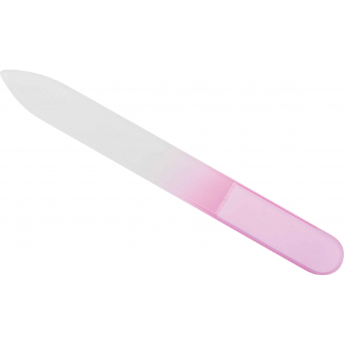 Пилка для ногтей DEWAL BEAUTY , стеклянная розовая 9 см GF-02