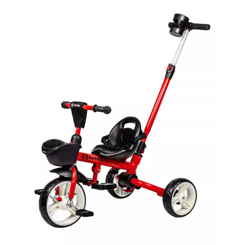 Детский трехколесный велосипед Farfello с родительской ручкой (2021) S-1601 Красный