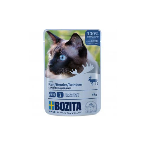 Влажный корм для кошек BOZITA, оленина, 85г