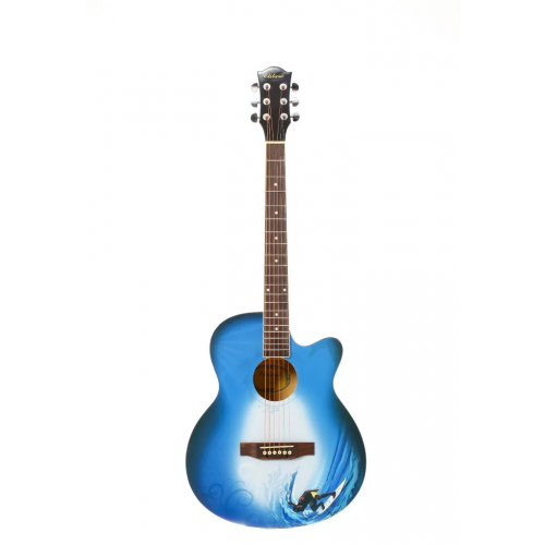 Акустическая гитара с анкером,глянцевая.Липа 4/4(40 дюйм) Elitaro BC4040 WAVE