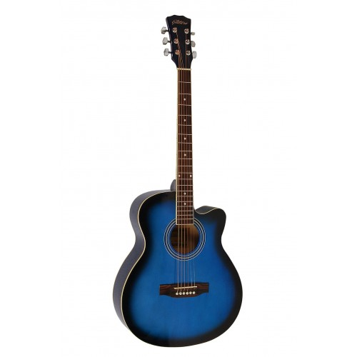 Акустическая гитара с анкером,матовая.Синяя.Липа 4/4 (40дюйм) Elitaro E4020 BLS