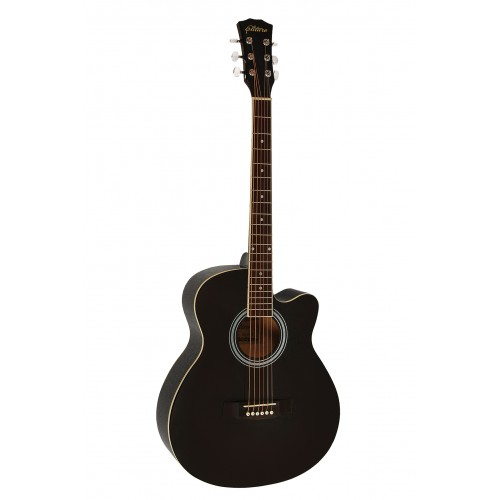 Акустическая гитара с анкером,матовая.Черная.Липа 4/4 (40дюйм) Elitaro E4020 BK