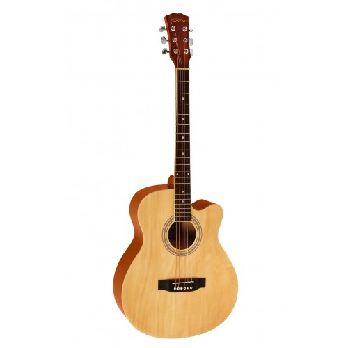 Акустическая гитара с анкером,глянцевая.Натур цвет.Липа 4/4 (40дюйм) Elitaro E4010 N