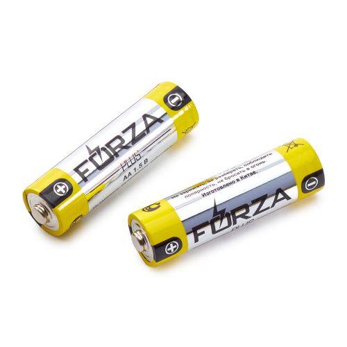 Батарейки щелочные, 2 шт, щелочная, тип AA (LR6), BL, FORZA "Alkaline"