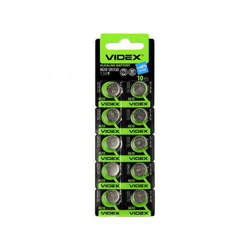 Батарейка Videx LR1130 AG10 10BL (10 штук)