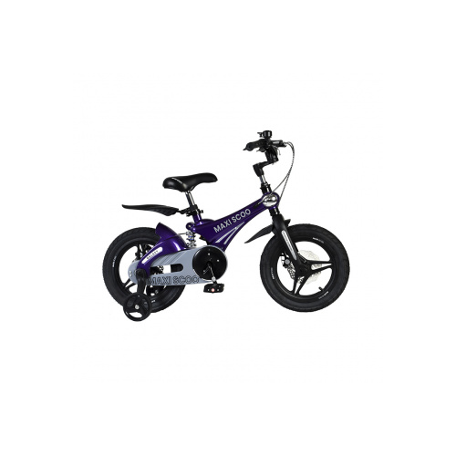 Детский двухколесный велосипед Maxiscoo Galaxy 14" Делюкс Фиолетовый Перламутр MSC-G1406DP