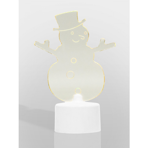 Световая фигура Neon-Night Снеговик в шляпе 501-043 2D разноцветный