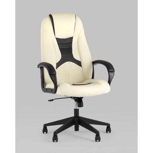 Кресло игровое TopChairs ST-CYBER 8 белый/черный эко.кожа крестовина пластик