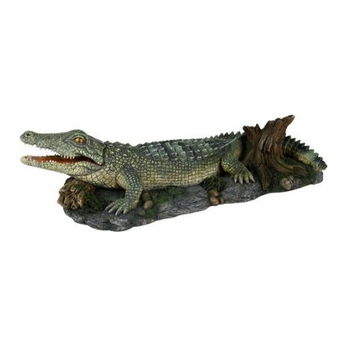 Грот для аквариума TRIXIE Crocodile Крокодил, полиэфирная смола, 10х25х6 см