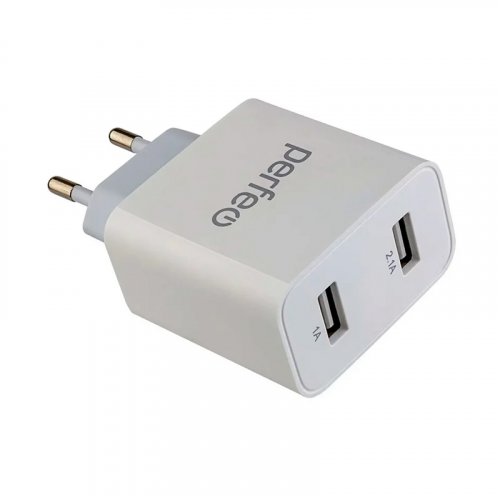 Сетевое зарядное устройство Perfeo USBx2 3.1А White I4645